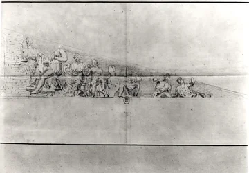 Study of the frieze from a pediment of the Parthenon